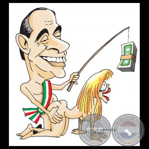 SILVIO BERLUSCONI, 2009 - LÍDERES DEL MUNDO - Caricatura de NICO