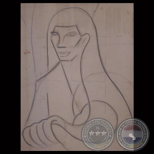 ESTUDIO PARA MATERNIDAD, 1952 - Dibujo de OLGA BLINDER