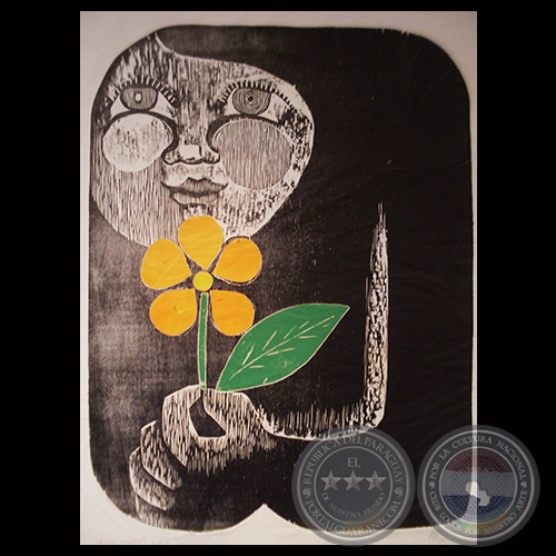 A MI MAESTRA, 1970 - Xilograbado de OLGA BLINDER