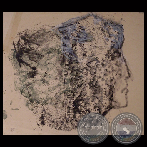 CABEZA FEMENINA, 1967 - Técnica mixta de OLGA BLINDER