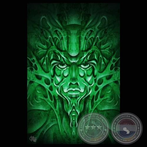 ROSTRO VERDE - Ilustración de KIKE OLMEDO