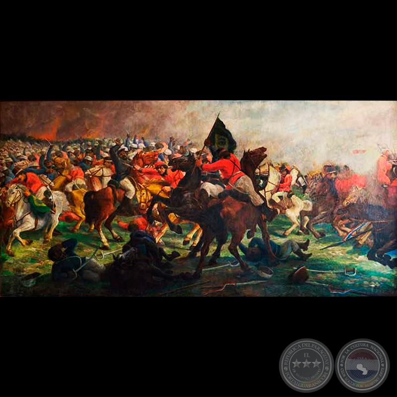 BATALLA DE TUYUTÍ, 3 DE NOVIEMBRE DE 1867 - Óleo de PABLO ALBORNO