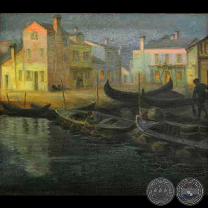 PAISAJE VENECIANO, 1909 - Óleo sobre tela PABLO ALBORNO
