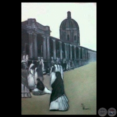 MERCADO GUAZÚ - ASUNCIÓN - Pintura de HERNÁN ESCURRA