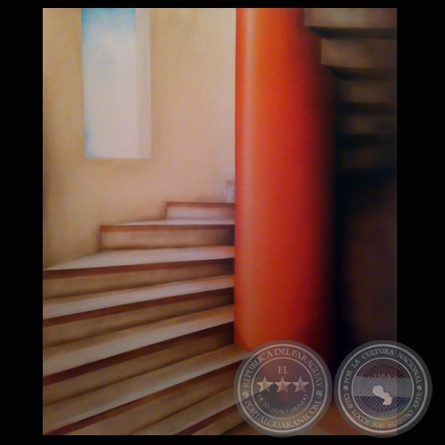 ESCALÓN DE MADERA, 2009 - Acrílico sobre tela de CRISTINA PAOLI