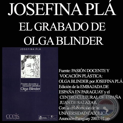 EL GRABADO DE OLGA BLINDER - Texto de JOSEFINA PLÁ