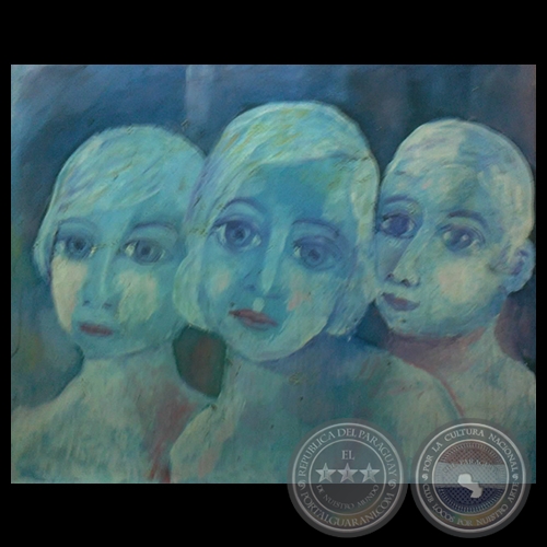 ROSTROS - Óleo de VÍCTOR OCAMPO