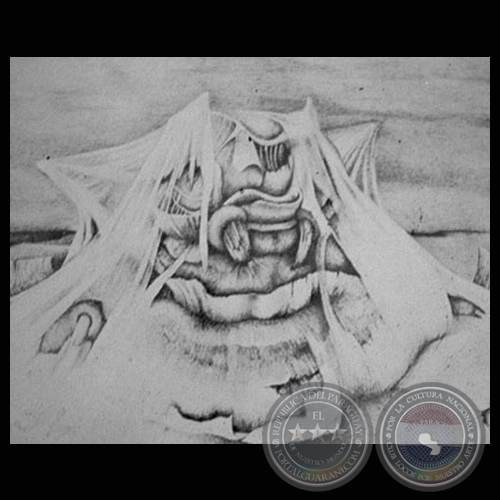 DIBUJO, circa años 70 - Obra de SELMO MARTÍNEZ