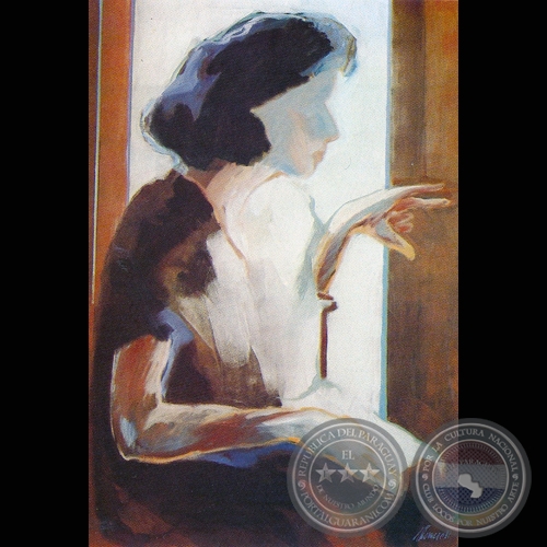 LA CONVERSACIÓN, 1986 - Óleo de SUSANA ROMERO