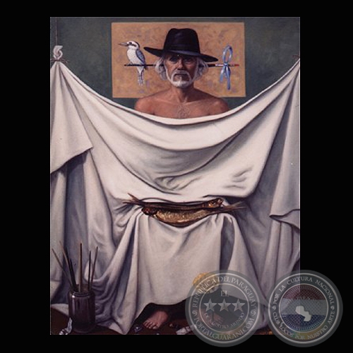 AUTORRETRATO CON KOKABURA - Óleo de LEONARDO TORFS