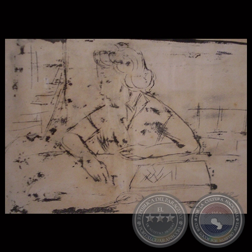 AUTORRETRATO, 1958 - Monocopia de OLGA BLINDER