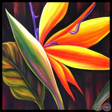 TRÍPTICO DE ESTRELICIAS - Óleo de NORMA BÜTTNER