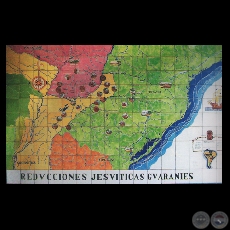 MAPA DE PUEBLOS JESUÍTICOS - Obra de Adela Lledó - Año 1992