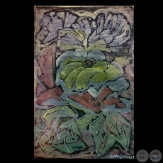 FLORES, 1957 - Pastel de EDITH JIMNEZ