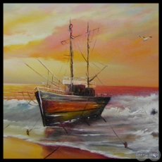 ATARDECER EN EL MAR - Óleo de NORMA BÜTTNER