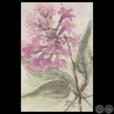 FLORES, 1980 - Acuarela sobre papel de BRUNHILDE GUGGIARI