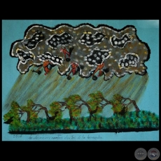 DIBUJO INDÍGENA 10 - Obra de OGWA FLORES - Colección GRUPO LIEBIG
