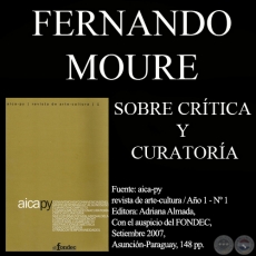 SOBRE CRÍTICA Y CURATORÍA: ARGUMENTOS PARA EL CONOCIMIENTO (FERNANDO MOURE)