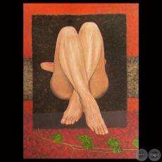 COMPOSICIÓN CON SCORZO - Óleo s/ tela de SILA ESTIGARRIBIA