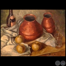 BODEGÓN - Óleo sobre madera de ALICIA BRAVARD