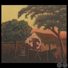 RANCHO DE ARTIGAS, 1986 - Óleo sobre lienzo de HÉCTOR BLAS RUIZ