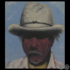 VIEJO SOMBRERO BLANCO, 1997 - Óleo sobre lienzo de HÉCTOR BLAS RUIZ