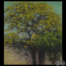 PAISAJE (ÁRBOL EN FLOR), 1994 - Óleo sobre lienzo de HÉCTOR BLAS RUIZ