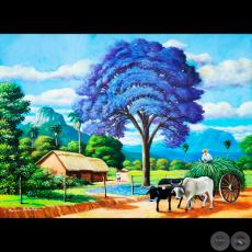 Carreta con Jacarandá - Obra de Marcos Villalba