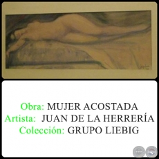 Obra:  MUJER ACOSTADA - Artista:  JUAN DE LA HERRERÍA