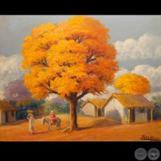 LAPACHO NARANJA - Óleo de PABLO ALBORNO