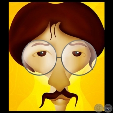 CARICATURA DE JOHN LENNON - Ilustración de Víctor Colmán