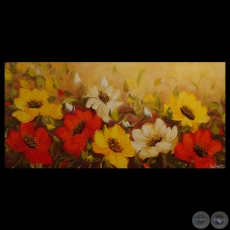 AMAPOLAS, 2009 -Óleo con espatula de ANY CAZZOLA