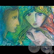 ROSTROS - Óleo de OLGA BLINDER