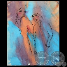 MUJERES, 2007 -Tinta de impresión y óleo sobre tela de OLGA BLINDER