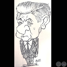 AUGUSTO ROA BASTOS - Caricatura de Botti - Ao 1992