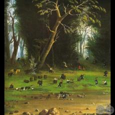 CAMPAMENTO EN LA URUGUAYANA, 1865 - Óleo sobre tela de CANDIDO LÓPEZ