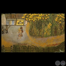 DANZA GUARANÍ, 1989 - Óleo de CARLOS FEDERICO REYES