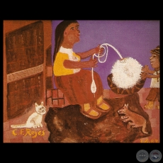 LA MACHU, 1983 - Óleo de CARLOS FEDERICO REYES