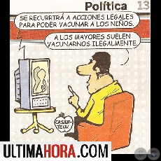VACUNACIÓN ILEGAL, 2009 - Humor gráfico de MARIO CASARTELLI