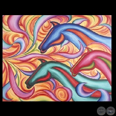 Y ELLOS SE FUERON, 2006 - Óleo de MERCEDES McLEAN DE CENTURIÓN