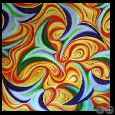 BALLENAS EN MAR AGITADO, 2003 - Óleo de MERCEDES McLEAN DE CENTURIÓN