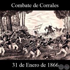 COMBATE DE CORRALES - 31 DE ENERO DE 1866 - Dibujo de WALTER BONIFAZI