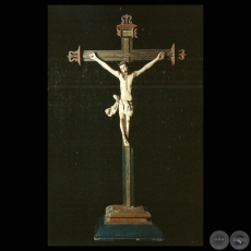 CRUCIFIJO - TALLA JESUÍTICA, Siglo XVIII (Colección JORGE GROSS BROWN)