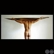 CRUZ DE PALMA, 1999 - Óleo sobre lino, de LUIS FRACCHIA