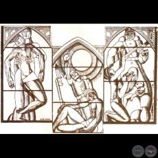 LOS CUATRO JINETES DEL APOCALIPSIS - Tríptico de ANDRÉS GUEVARA