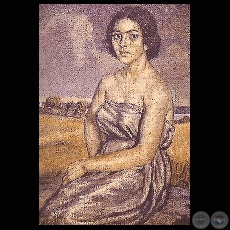 RETRATO DE MUJER - Óleo de MODESTO DELGADO RODAS