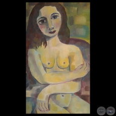 DESNUDO FEMENINO - Óleo de VÍCTOR OCAMPOS