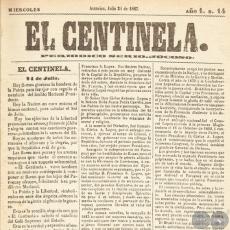 EL CENTINELA Nº 14 PERIÓDICO SERIO..JOCOSO, ASUNCIÓN, JULIO 24 de 1867