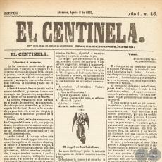 EL CENTINELA Nº 16 PERIÓDICO SERIO..JOCOSO, ASUNCIÓN, AGOSTO 8 de 1867