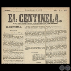 EL CENTINELA N 22 PERIDICO SERIO..JOCOSO, ASUNCIN, SETIEMBRE 19 de 1867